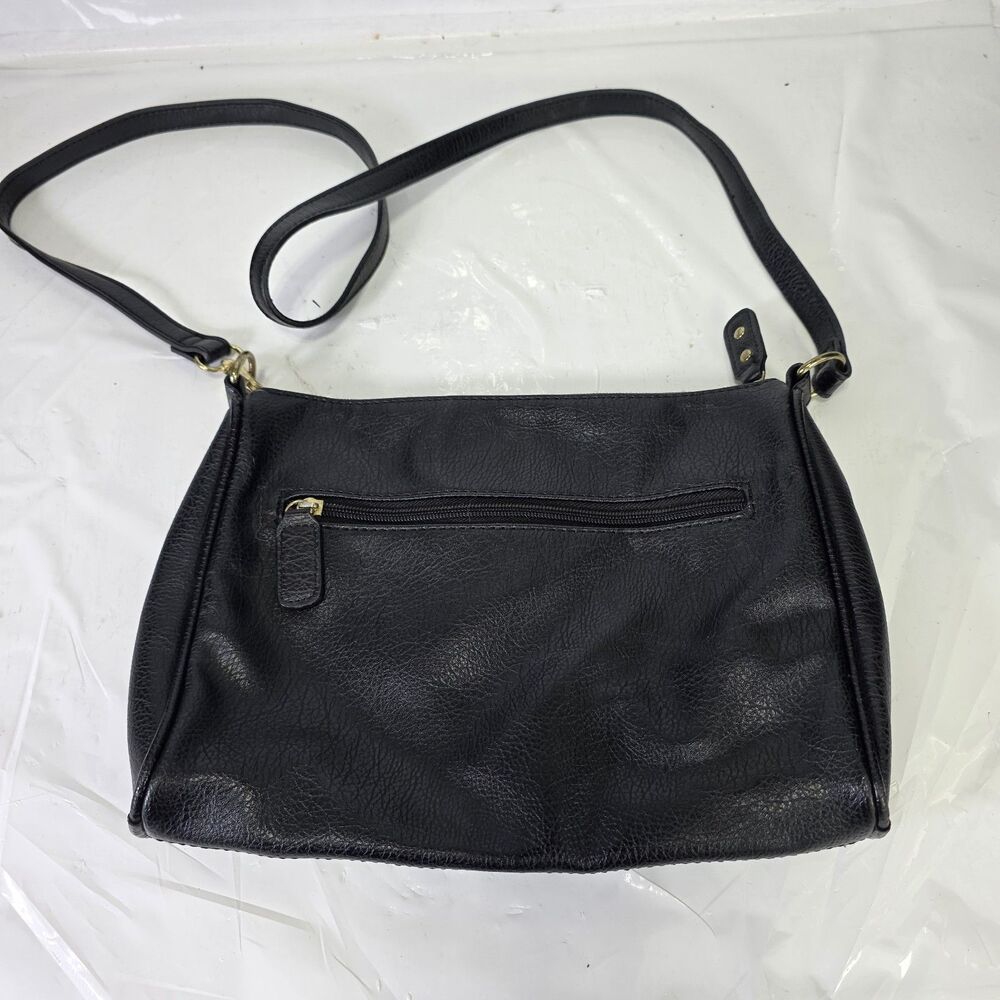 Nicole Miller Black Mobile Phone Pocket Clutch Purse 2 Zippered Pockets - Picture 5 of 7